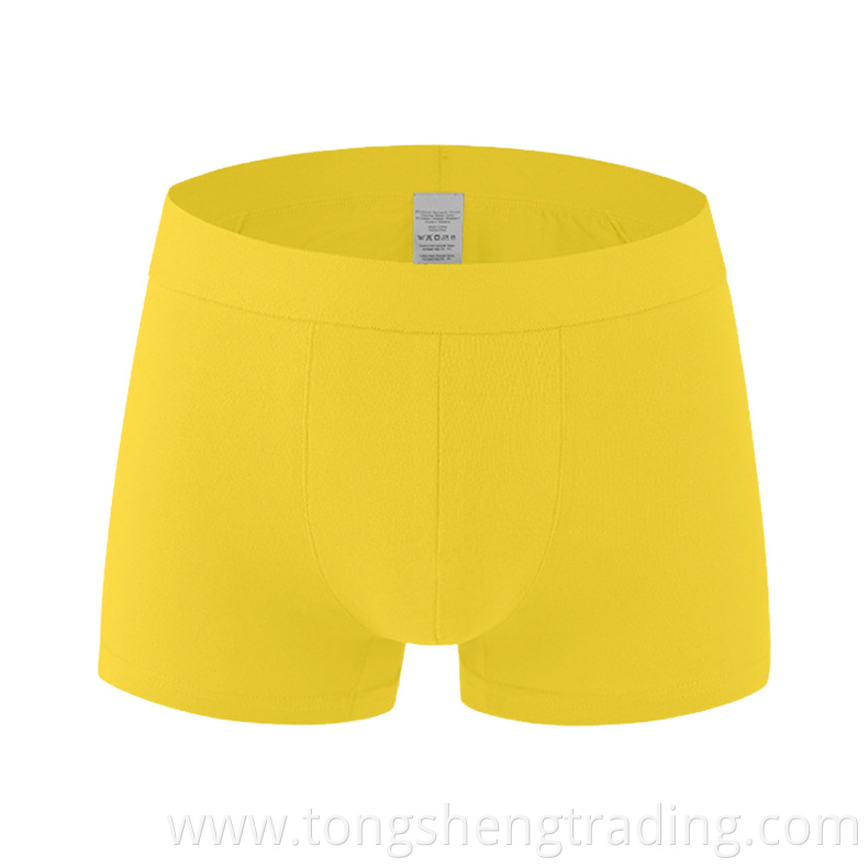 Yellow Cotton95 Spandex5 Basic Men S Boxers Briefs Shortsjsmedk16013c